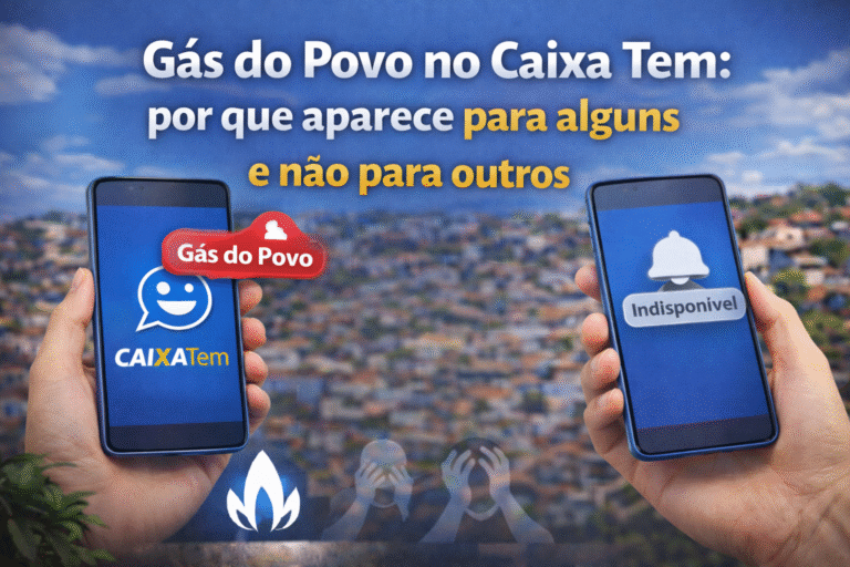 Gás do Povo no Caixa Tem: por que aparece para alguns e não para outros